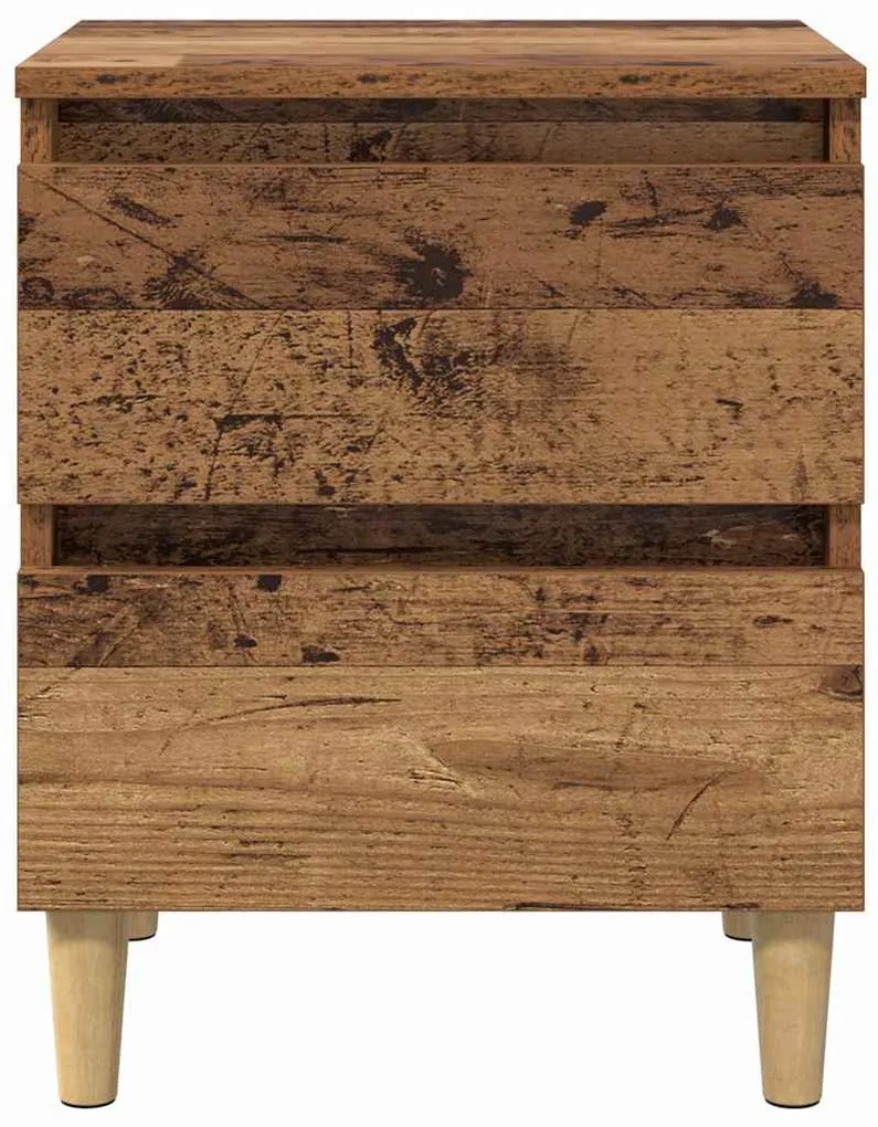 vidaXL Ντουλάπι κρεβατιού με συρτάρι Παλιό Ξύλο 40 x 35 x 50 εκ.