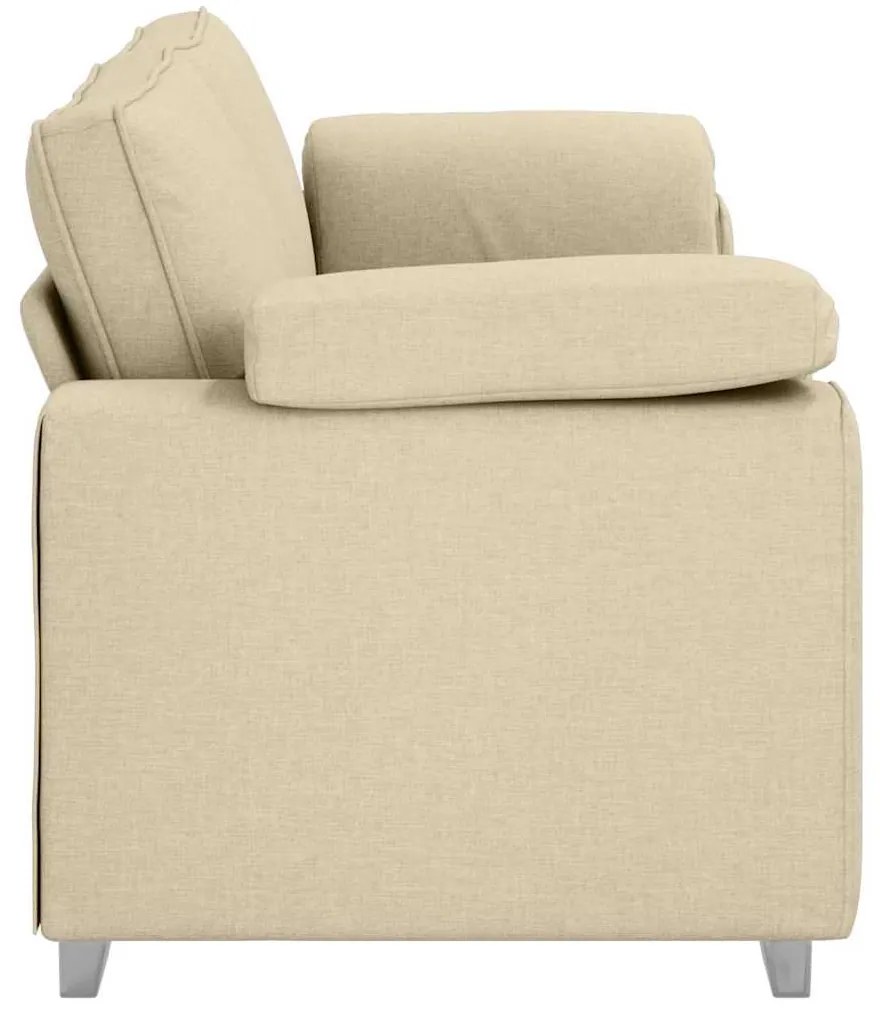 vidaXL Καναπές Κρεμ 219 x 77 x 82 εκ ύφασμα