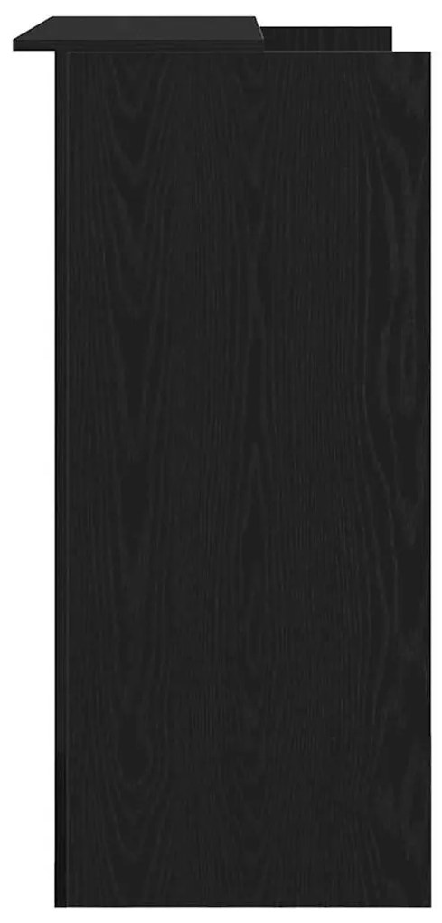 vidaXL Γραφείο υποδοχής Μαύρο Δρυς 100x50x103,5 εκ. Επεξεργασμένο Ξύλο