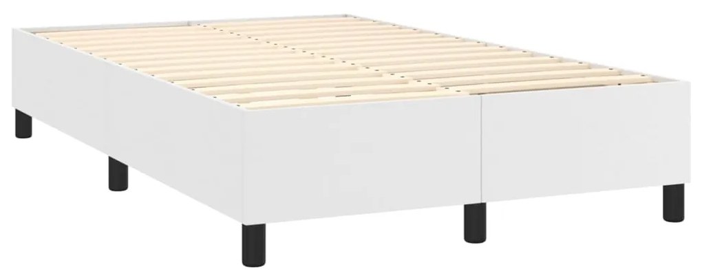 ΚΡΕΒΑΤΙ BOXSPRING ΜΕ ΣΤΡΩΜΑ &amp; LED ΛΕΥΚΟ 120X200 ΕΚ. ΣΥΝΘ. ΔΕΡΜΑ 3135814