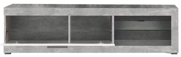 Έπιπλο Τηλεόρασης Remo Γκρί Concrete - Λευκή Λάκα 162x41x43 εκ. 162x41x43 εκ.