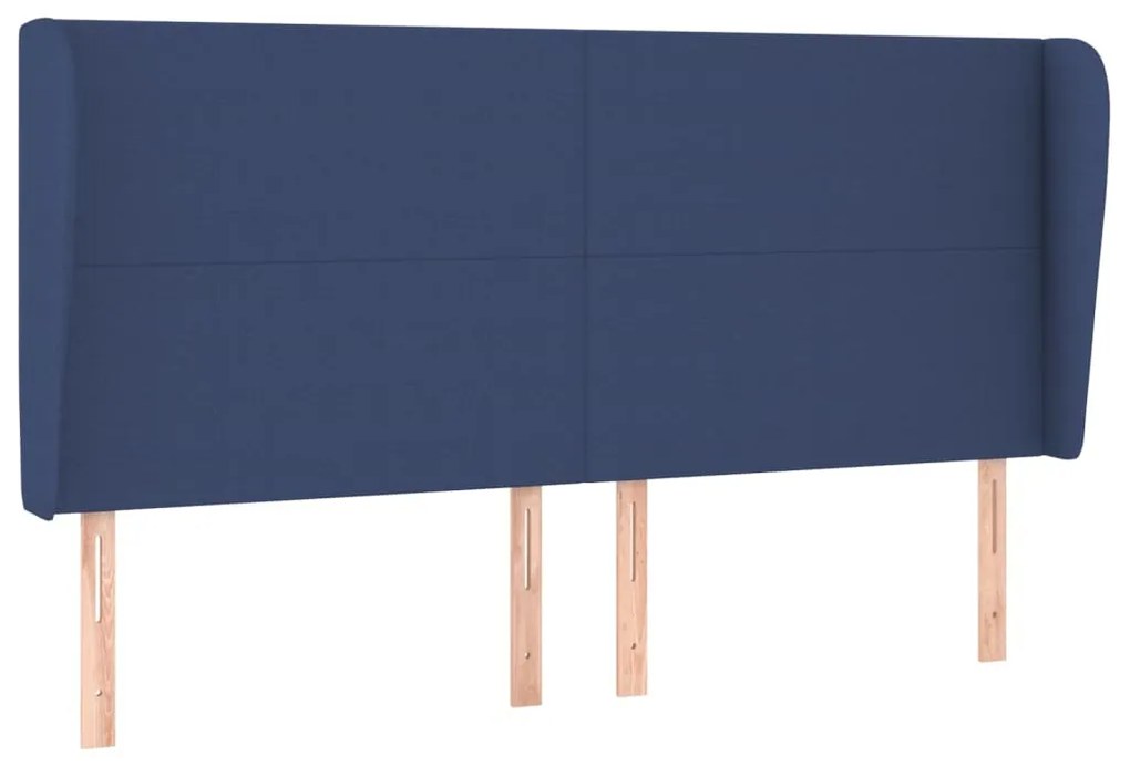 Κεφαλάρι με Πτερύγια Μπλε 163x23x118/128 εκ. Υφασμάτινο 3117688