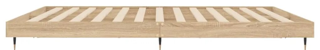 vidaXL Πλαίσιο Κρεβατιού Χωρ. Στρώμα Sonoma Δρυς 120x200εκ. Επ. Ξύλο