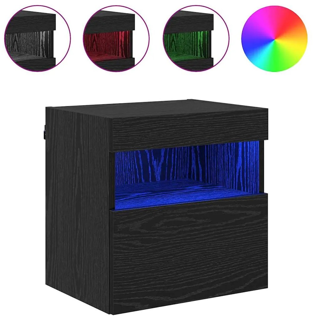 vidaXL Ντουλάπι Τηλεόρασης Τοίχου Επιτοίχιο Μαύρη Οξυά 40 x 30 x 40 εκ