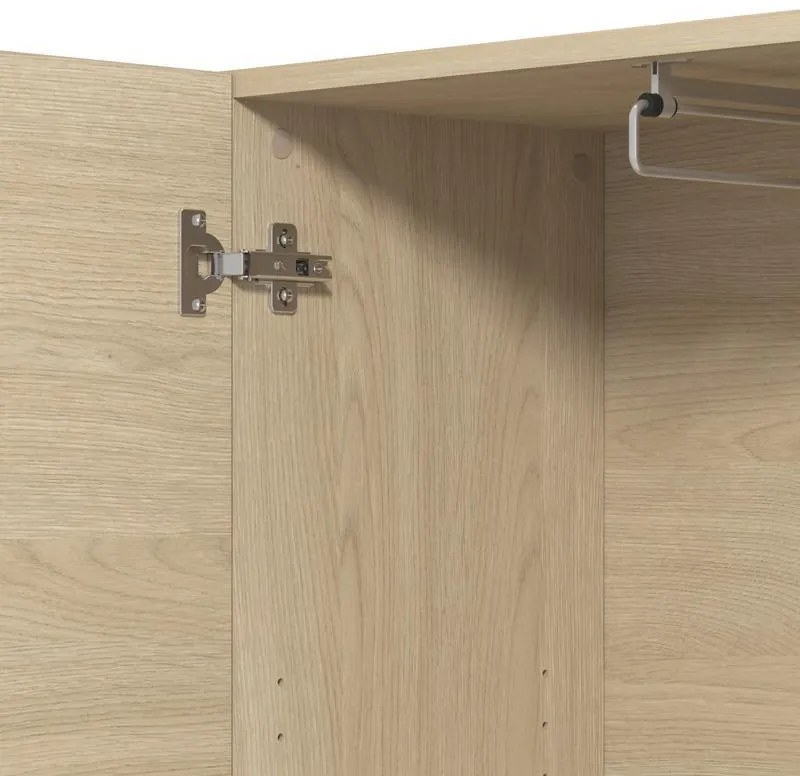 Έπιπλο εισόδου - Ντουλάπα RATHLIN P2 OG με Καθρέπτη Light Port Oak 64x35x194εκ. 64x35x194 εκ.