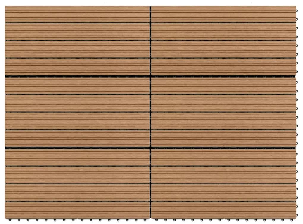 Πλακάκια Deck 6 τεμ. Καφέ 60 x 30 εκ. 1,08 μ² από WPC