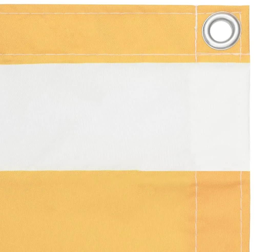 Διαχωριστικό Βεράντας Λευκό/Κίτρινο 90 x 300 εκ. Ύφασμα Oxford - Πολύχρωμο