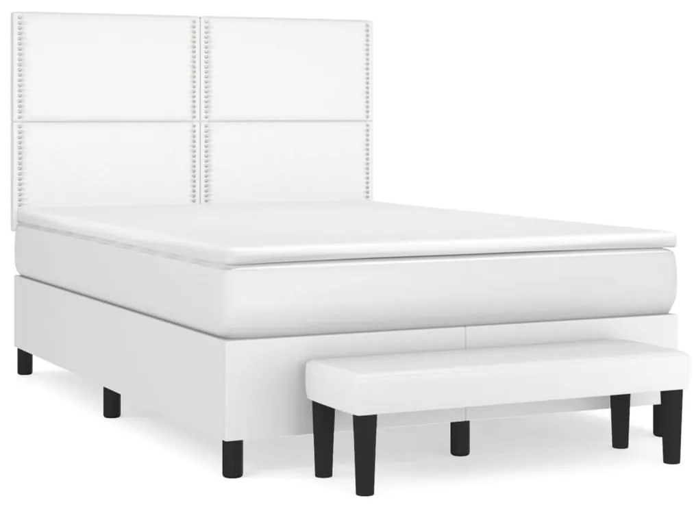 ΚΡΕΒΑΤΙ BOXSPRING ΜΕ ΣΤΡΩΜΑ ΛΕΥΚΟ 140X190ΕΚ.ΑΠΟ ΣΥΝΘΕΤΙΚΟ ΔΕΡΜΑ 3137600