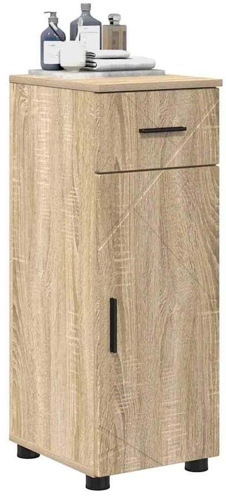 vidaXL Ντουλάπι Μπάνιου Sonoma Δρυς 30 x 35 x 80 εκ Επεξεργασμένο ξύλο
