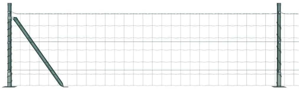 vidaXL Φράχτης με Στήλες. Πράσινο 0.6 x 25 μ Ατσάλι