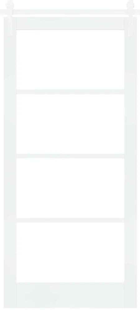 vidaXL Συρόμενη Πόρτα ORKDAL Λευκό 93 x 202 cm Μασίφ ξύλο πεύκου