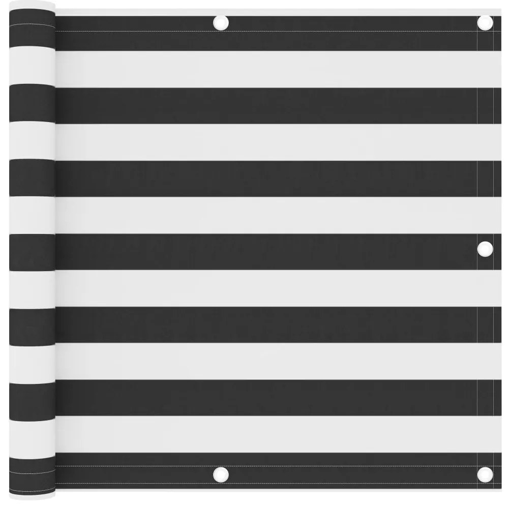 vidaXL Διαχωριστικό Βεράντας Ανθρακί/Λευκό 90 x 400 εκ. Ύφασμα Oxford