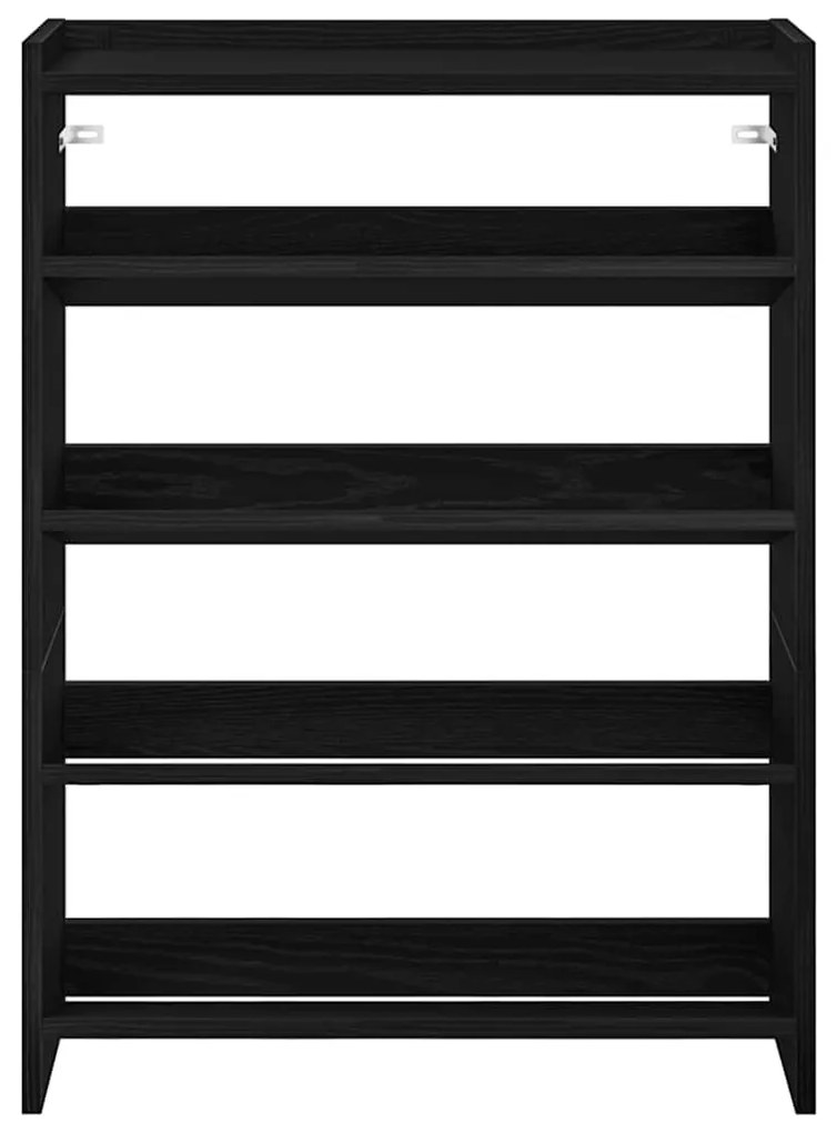 vidaXL Ράφι παπουτσιών  Μαύρο 60x25x81 cm Κατασκευασμένο ξύλο