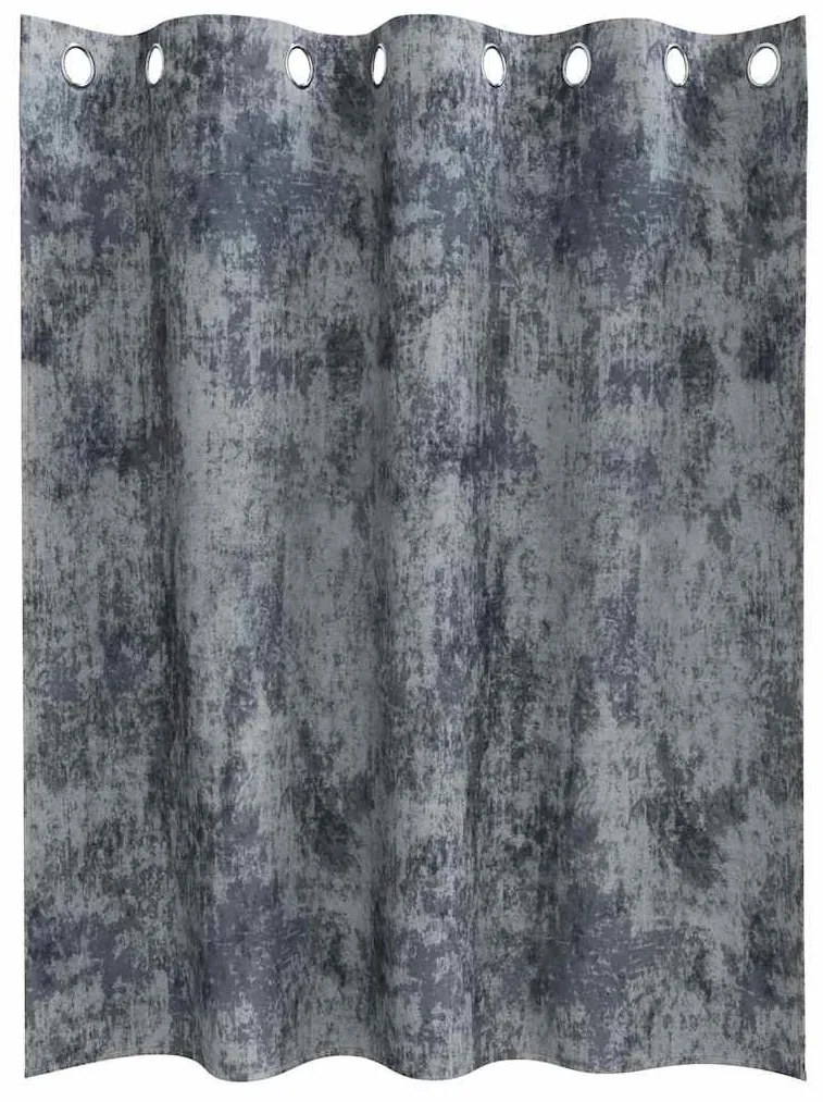 vidaXL Κουρτίνα με κουρτίνες 2 pcs Ασημί γκρι 140 x 140 cm Βελούδο