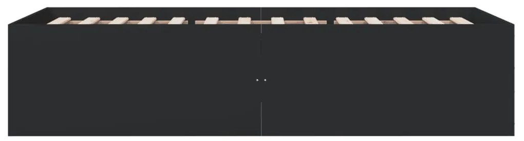vidaXL Πλαίσιο Κρεβατιού Μαύρο 90 x 190 εκ. από Επεξεργασμένο Ξύλο