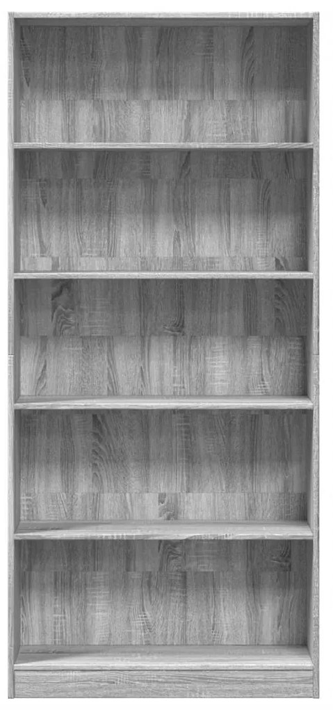 vidaXL Βιβλιοθήκη Γκρι Sonoma 80x24x176 εκ. από Επεξεργ. Ξύλο