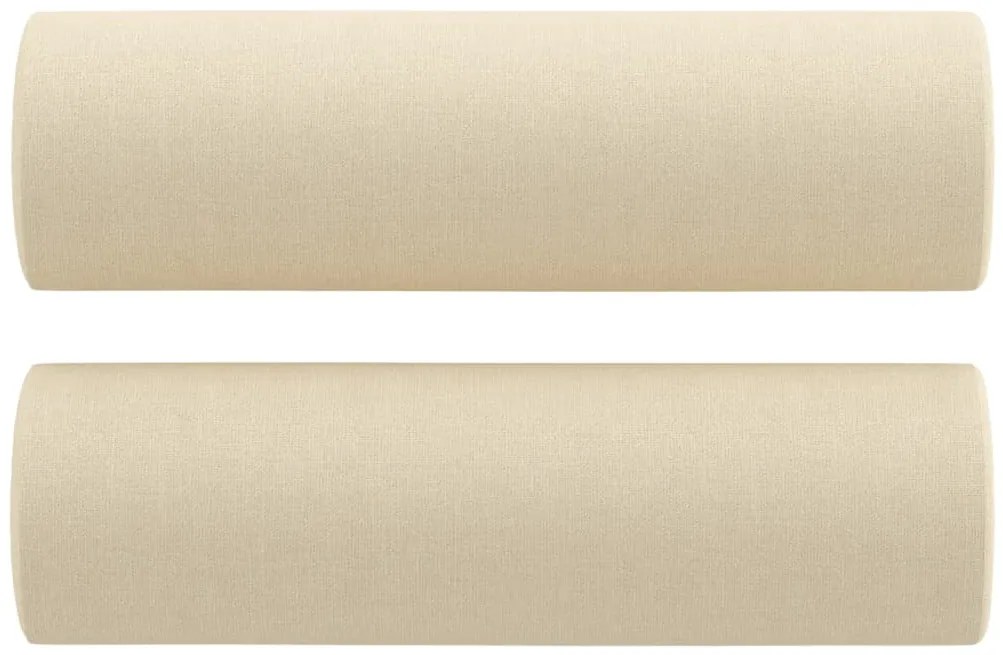 vidaXL Σετ Σαλονιού 2 Τεμαχίων Κρεμ Υφασμάτινο με Μαξιλάρια