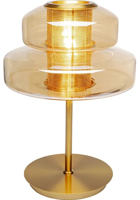 Φωτιστικό Επιτραπέζιο  Arcadia Amber Μεταλλικό Χρυσό 34*34*51εκ. - Χρυσό