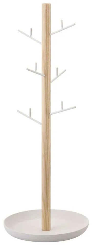 Διακοσμητική Βάση Κοσμημάτων Tree LBTYMZK2310 13x13x35,5cm Natural-White Yamazaki Ατσάλι,Ξύλο