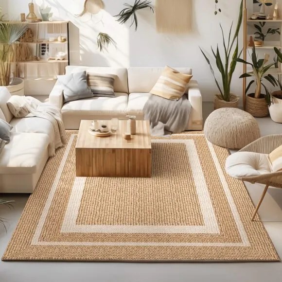 Beauty Home Χαλί Tropic Art 9138 133x190 Μπεζ,Λευκό