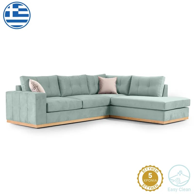Intrahome Γωνιακός καναπές αριστερή γωνία PYRENEESA Intrahome ύφασμα ciel-cream 280x225x90εκ | SKU: INTRAPA-279111136