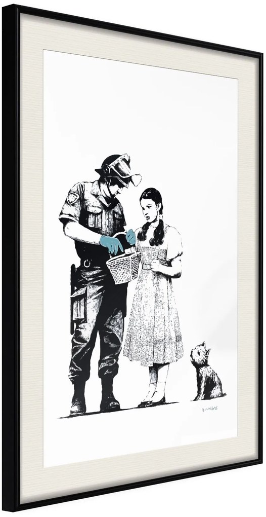 Αφίσα - Banksy: Stop and Search  - 20x30 - Μαύρο - Με πασπαρτού