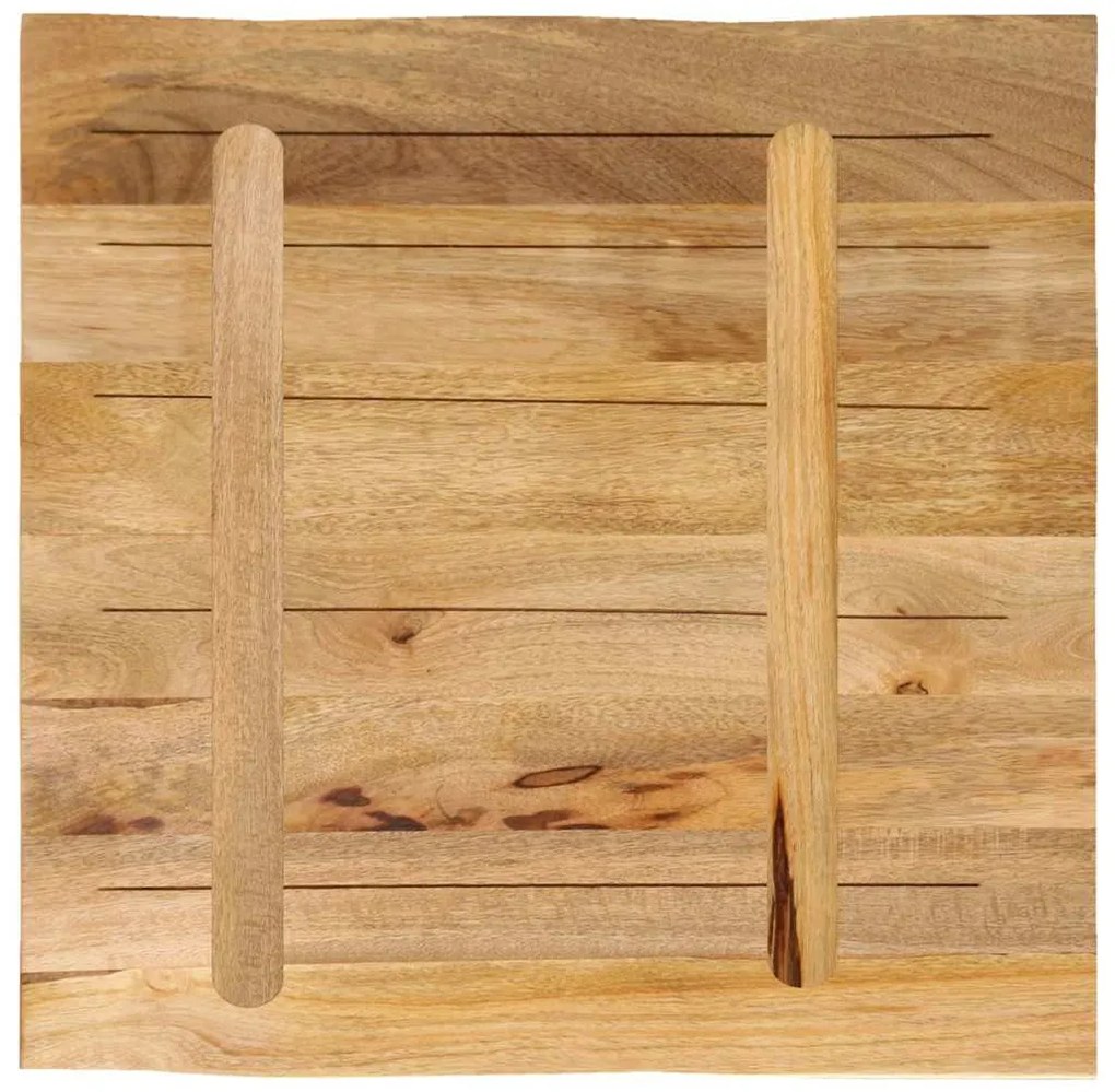 vidaXL Επιφάνεια Τραπεζιού 40x40x2,5 εκ. Live Edge Μασίφ Ξύλο Μάνγκο