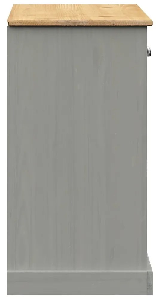 Μπουφές με Συρτάρια VIGO Γκρι 113x40x75 εκ. Μασίφ Ξύλο Πεύκο - Γκρι