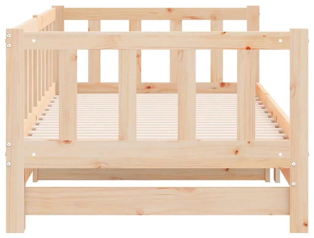 vidaXL Καναπές Κρεβάτι Συρόμενος 2x(80x200) εκ. από Μασίφ Ξύλο Πεύκου