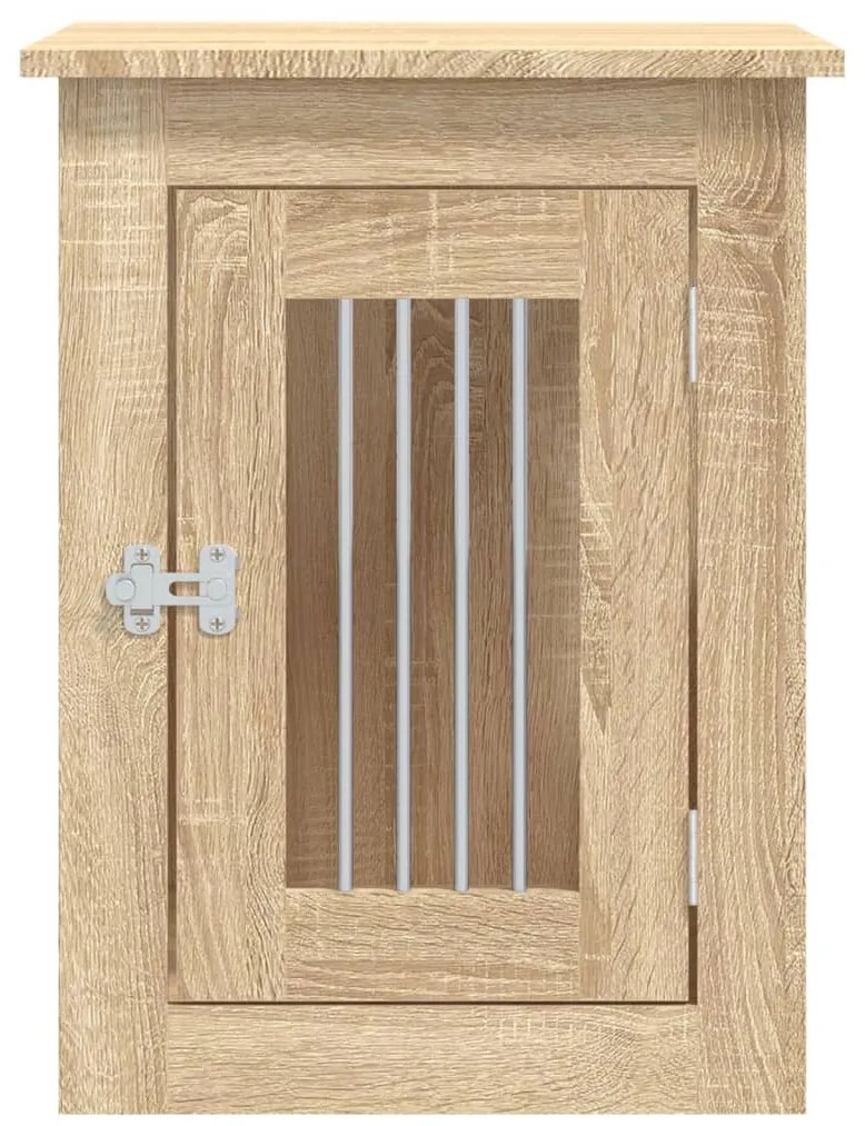 vidaXL Κλουβί Σκύλου Sonoma Δρυς 45 x 62 x 59 εκ. Επεξεργ. Ξύλο