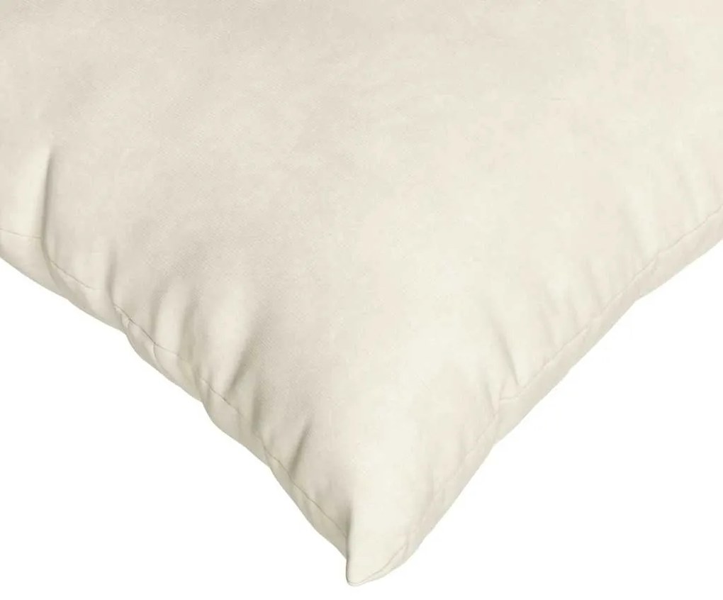 vidaXL Μαξιλάρι Καναπέ 2 pcs Κρεμ 50 x 30 cm Υφασμάτινο Κορντουρά