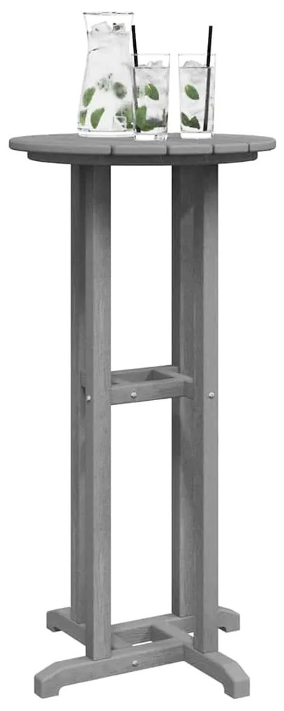 vidaXL Μπαρ Τραπέζι Ανοιχτό Γκρι 55x55x107 εκ HDPE