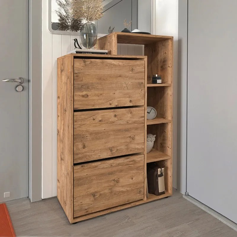 Megapap Παπουτσοθήκη Lego Pine Oak 90x32x143εκ.