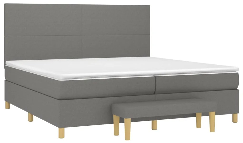 ΚΡΕΒΑΤΙ BOXSPRING ΜΕ ΣΤΡΩΜΑ ΣΚΟΥΡΟ ΓΚΡΙ 200X200 ΕΚ. ΥΦΑΣΜΑΤΙΝΟ 3137022