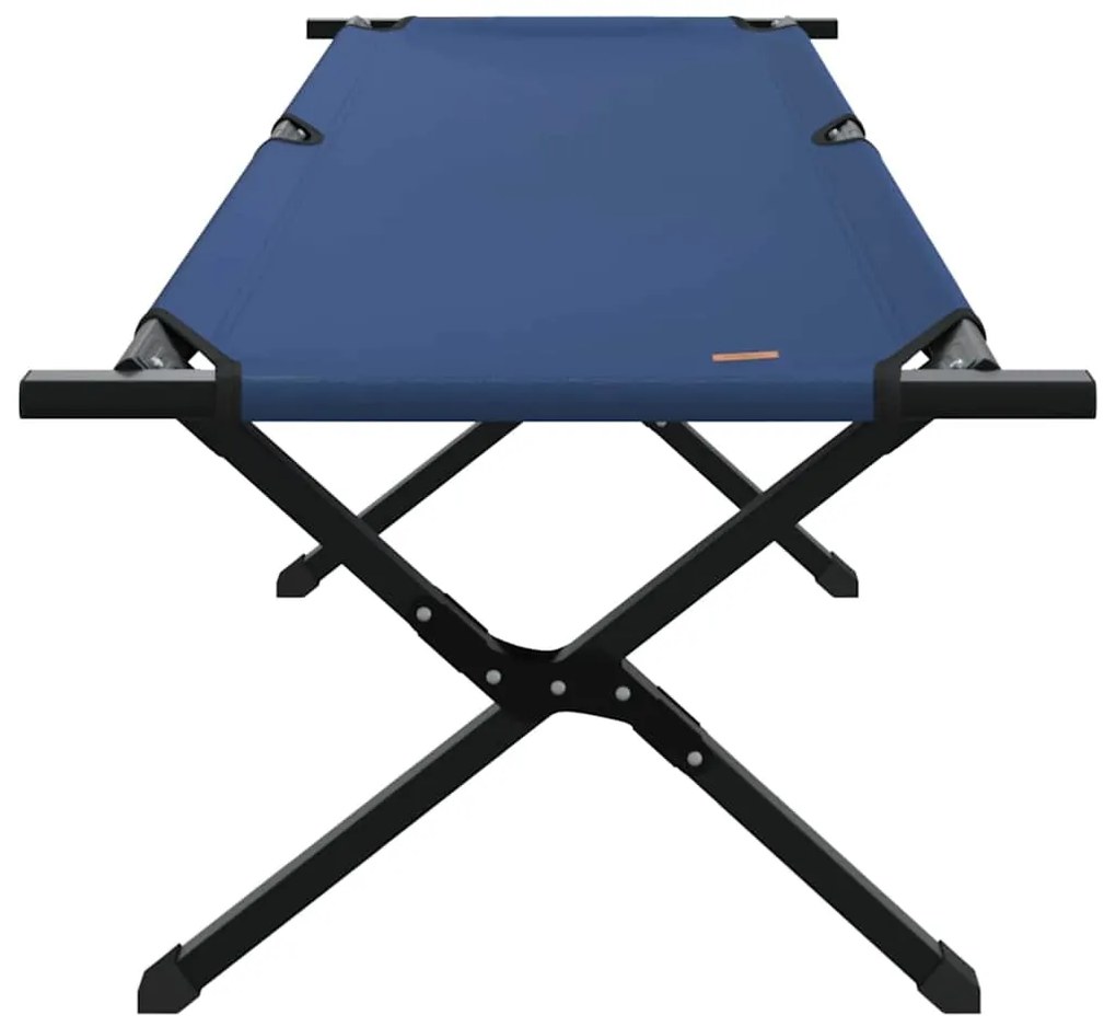vidaXL Αναδιπλούμενο Κρεβάτι Κάμπινγκ 2 pcs Μπλε 193 x 69 x 45 εκ.