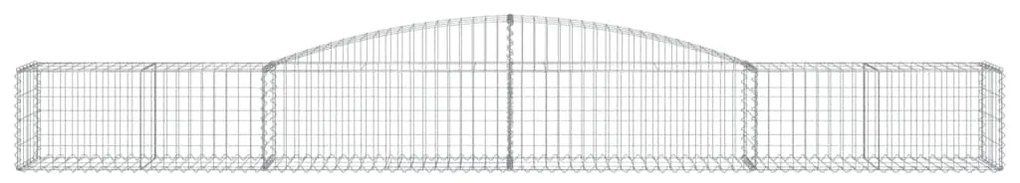 vidaXL Συρματοκιβώτια Τοξωτά 2 τεμ. 400x50x40/60 εκ. Γαλβαν. Ατσάλι