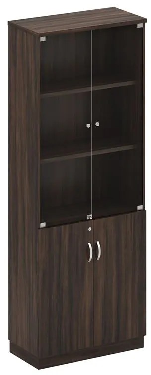 Βιβλιοθήκη Καρυδί Σκούρο Μελαμίνη 80x40x211cm