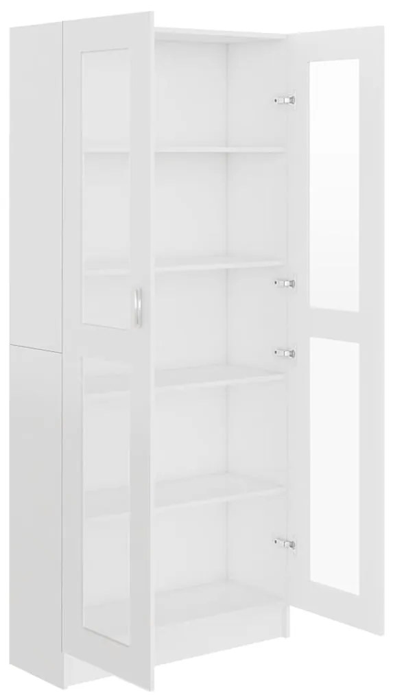 vidaXL Βιτρίνα Λευκή 82,5 x 30,5 x 185,5 εκ. Επεξ. Ξύλο