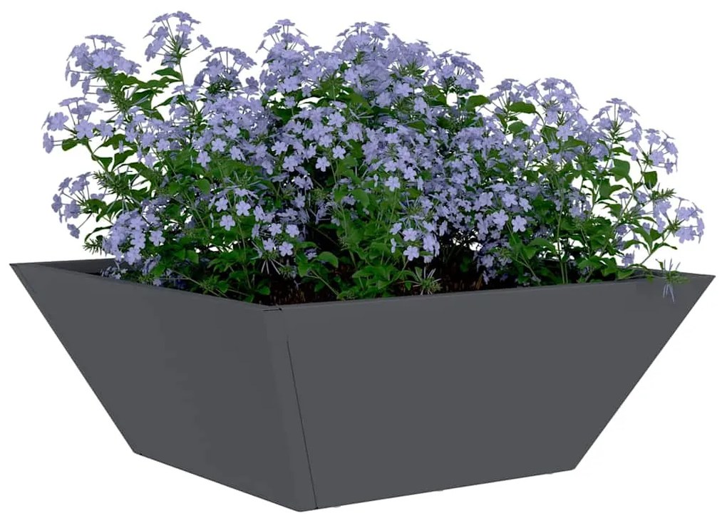 vidaXL Γλάστρα Κήπου 5 pcs Ανθρακί 40 x 40 x 15 cm Ατσάλι