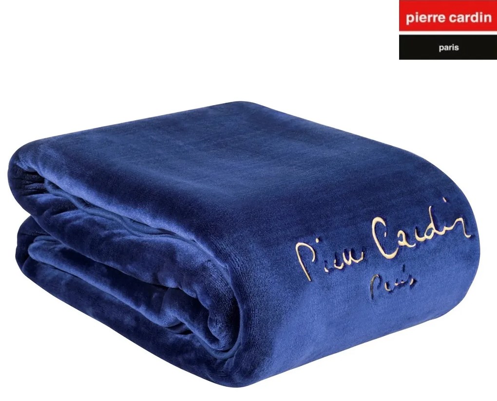 ΚΟΥΒΕΡΤΑ ΜΟΝΗ 160X220 PIERRE CARDIN NANCY 545 NAVY (9)