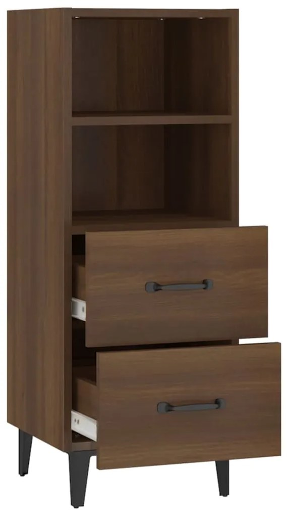 vidaXL Ντουλάπι Καφέ Δρυς 34,5 x 34 x 180 εκ. από Επεξεργασμένο Ξύλο