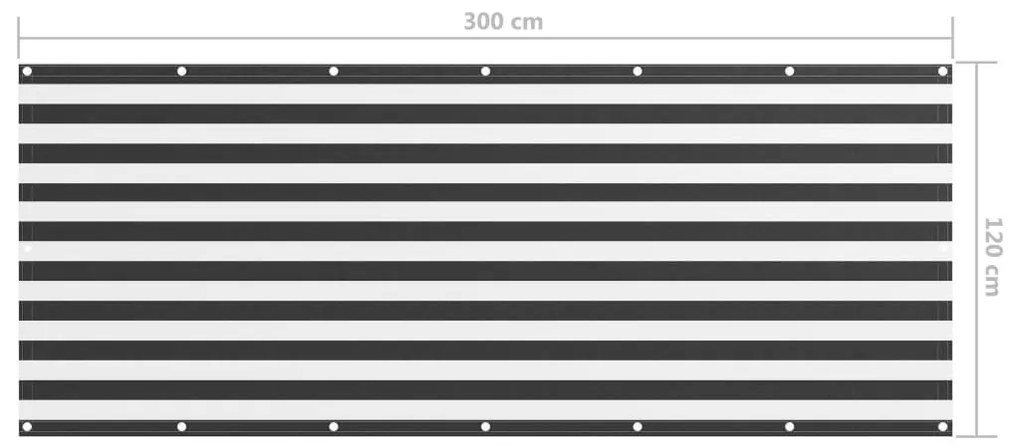 ΔΙΑΧΩΡΙΣΤΙΚΟ ΒΕΡΑΝΤΑΣ ΑΝΘΡΑΚΙ/ΛΕΥΚΟ 120 X 300 ΕΚ. ΎΦΑΣΜΑ OXFORD 134884