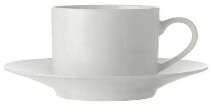 Φλυτζάνι Καφέ Mε Πιατάκι Straight White Basics FX0135 250ml White Maxwell &amp; Williams Porcelain