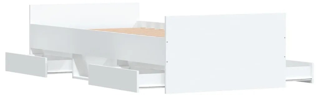 vidaXL Πλαίσιο Κρεβατιού με Κεφαλάρι και Ποδαρικό Λευκό 90 x 190 εκ.