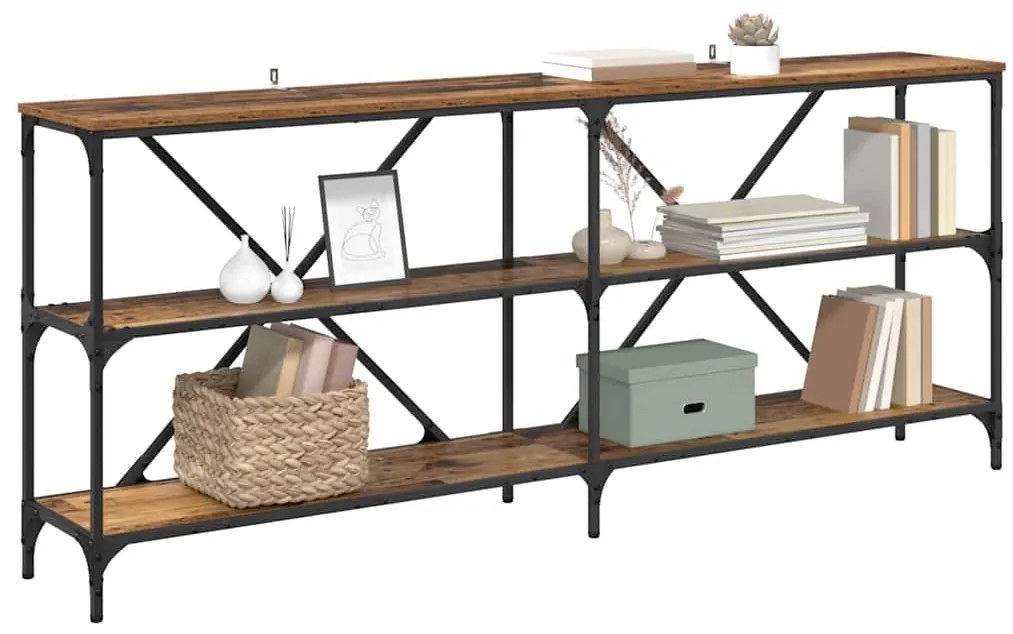 vidaXL Τραπέζι κονσόλας Παλιό ξύλο 180 x 30 x 75 εκ Επεξεργασμένο ξύλο