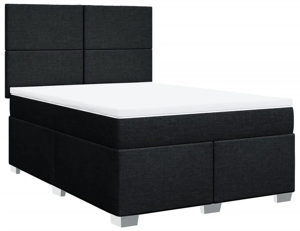 ΚΡΕΒΑΤΙ BOXSPRING ΜΕ ΣΤΡΩΜΑ ΜΑΥΡΟ 160X200 ΕΚ. ΥΦΑΣΜΑΤΙΝΟ 3290534