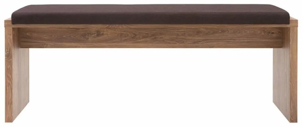 Σκαμπό Boston BG120, 126x40x49cm, 24 kg, Σκούρο καφέ, Stirling δρυς, Ταπισερί, Πόδια: Ξύλο, Πλαστικοποιημένη μοριοσανίδα, Καφέ | Epipla1.gr