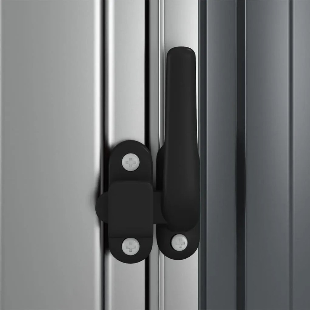 vidaXL Αποθήκη Κήπου Γκρι 180,5 x 97 x 209,5 εκ. από Γαλβαν. Ατσάλι