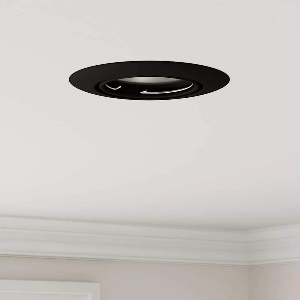 Spotlights με προβολείς 24 pcs Μαύρο 9 x 9 εκ. Μέταλλο