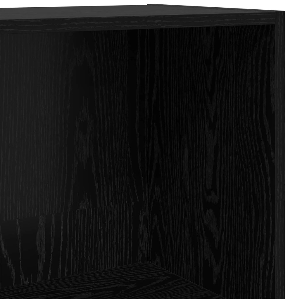 vidaXL Ράφι Βιβλίων Μαύρη Οξυά 60 x 30 x 76.5 εκ Επεξεργασμένο ξύλο